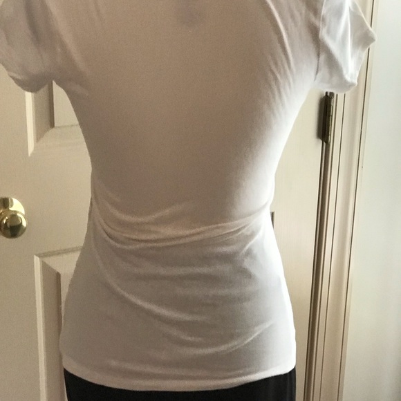 Express tee. White with black design. Size XS - Picture 4 of 5